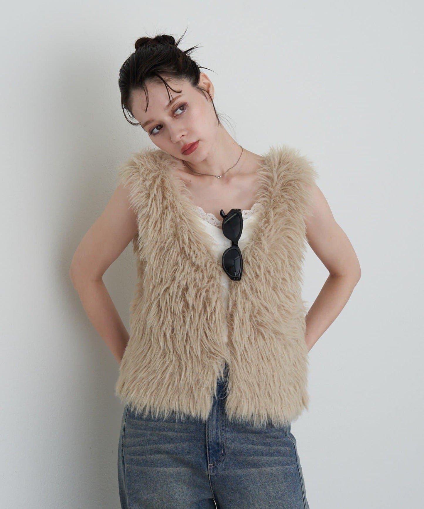 【RAY CASSIN】毛絨針織背心