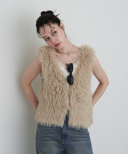 【RAY CASSIN】毛絨針織背心