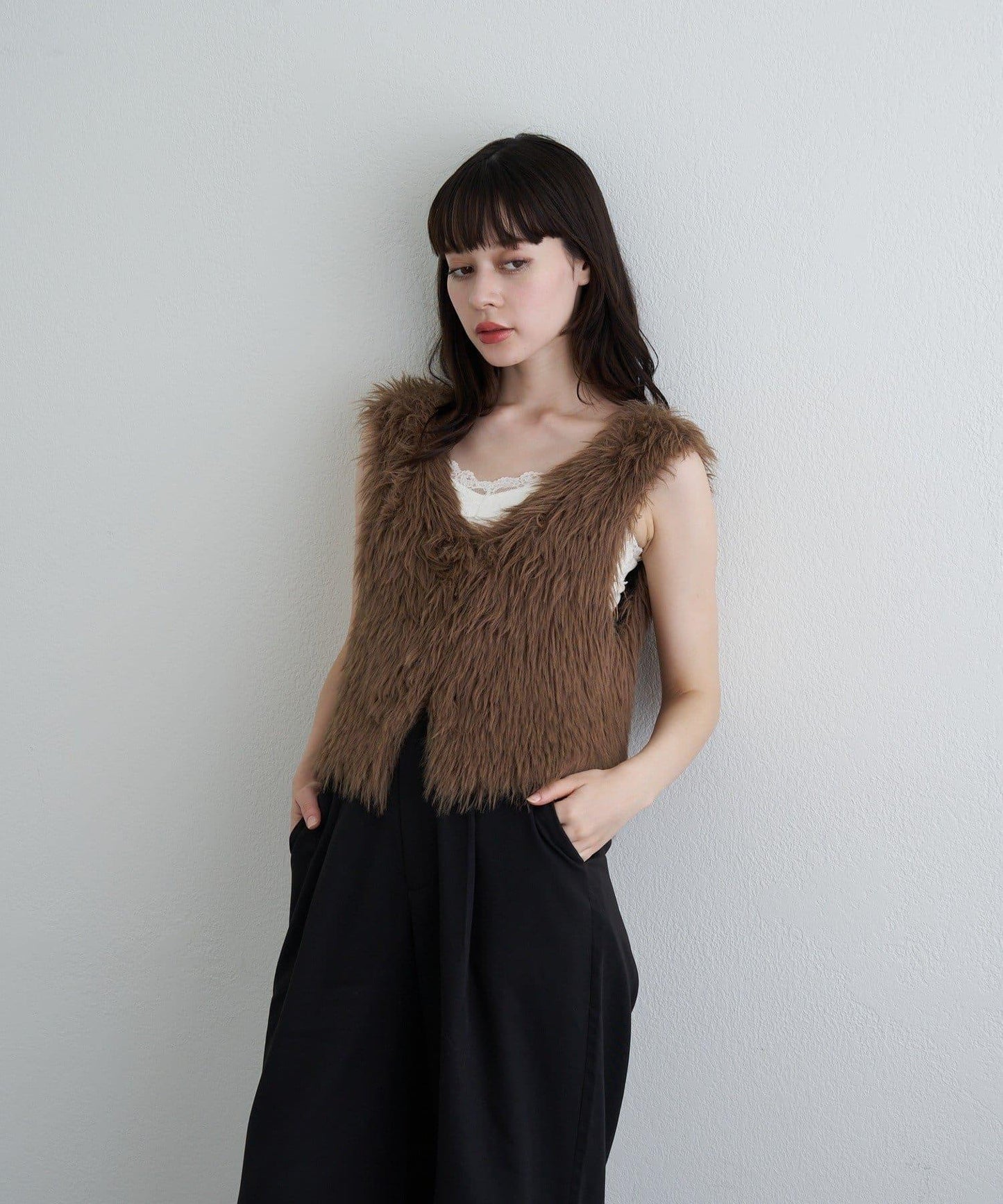 【RAY CASSIN】毛絨針織背心