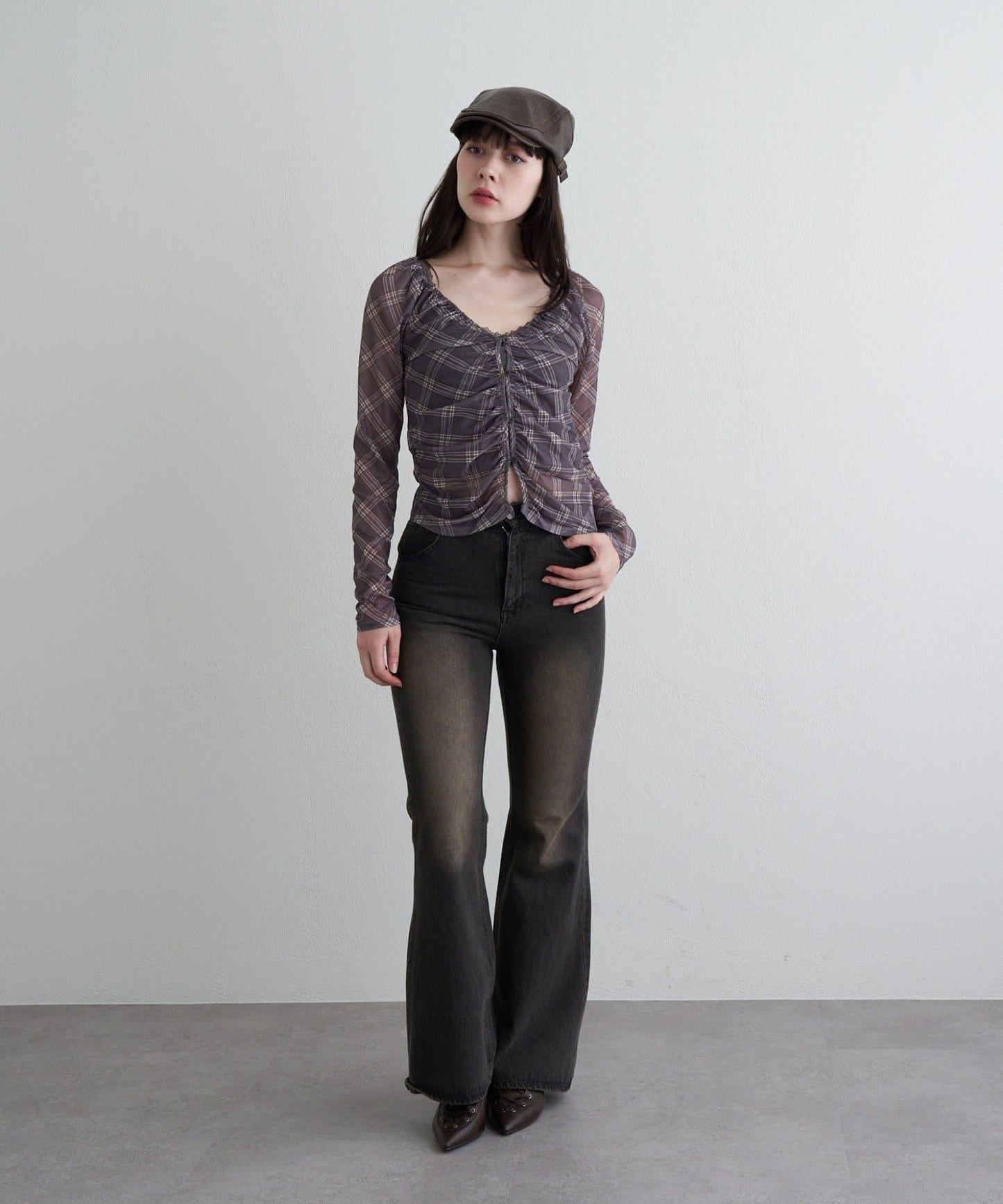 透視開衫與內衣吊帶套裝