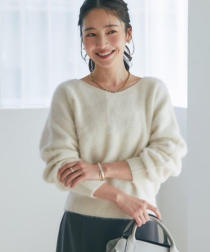 【最強美人感】羊毛羊絨混紡前後兩穿針織衫