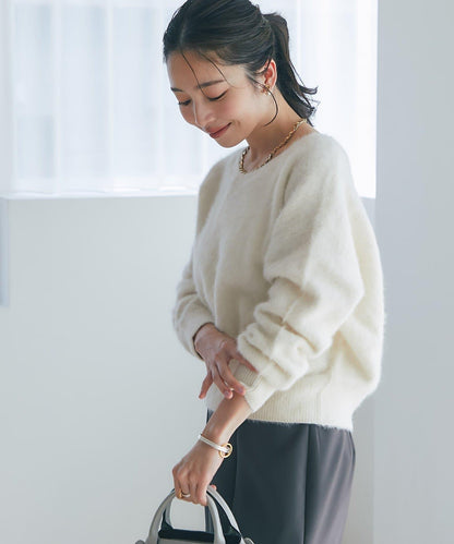 【最強美人感】羊毛羊絨混紡前後兩穿針織衫