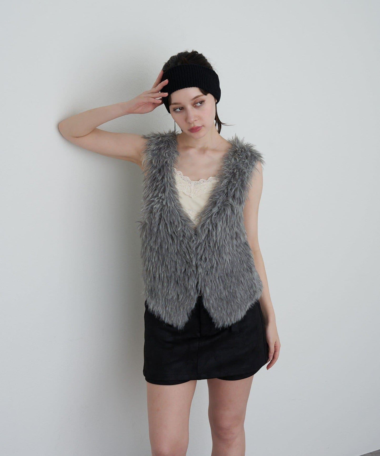 【RAY CASSIN】毛絨針織背心