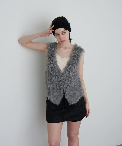 【RAY CASSIN】毛絨針織背心