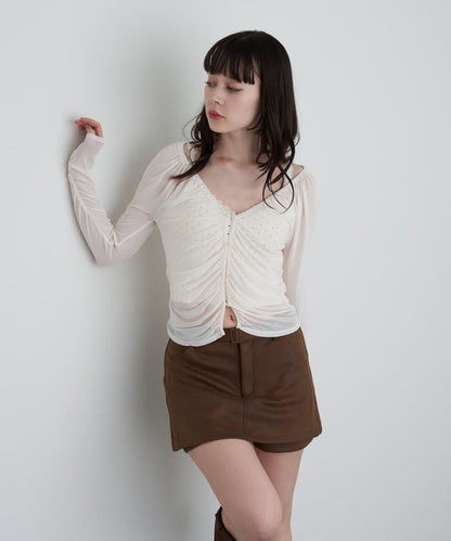 透視開衫與內衣吊帶套裝