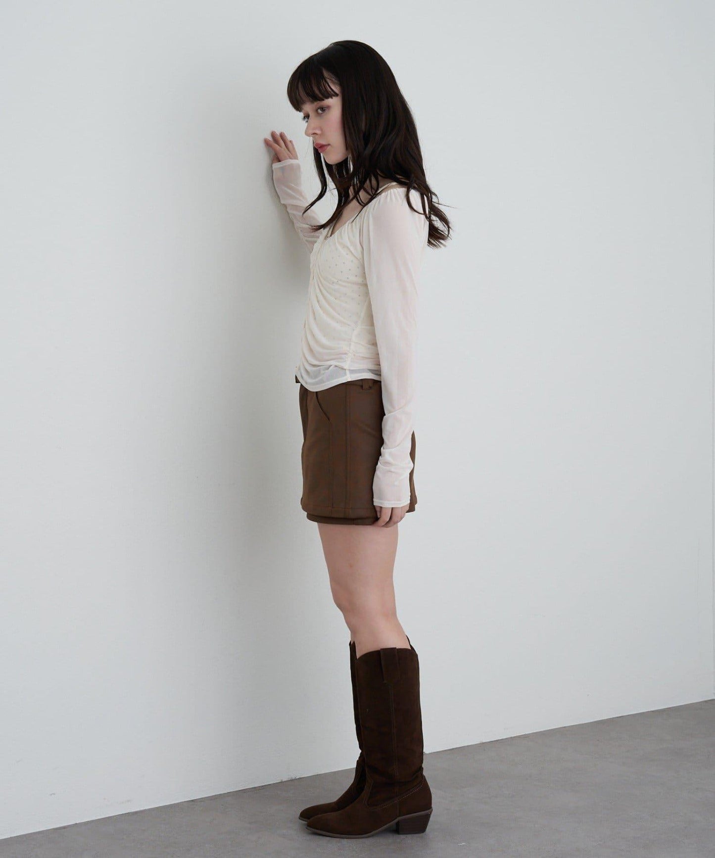 透視開衫與內衣吊帶套裝