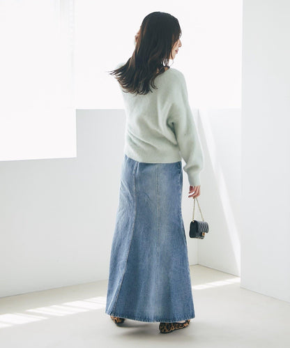 【最強美人感】羊毛羊絨混紡前後兩穿針織衫