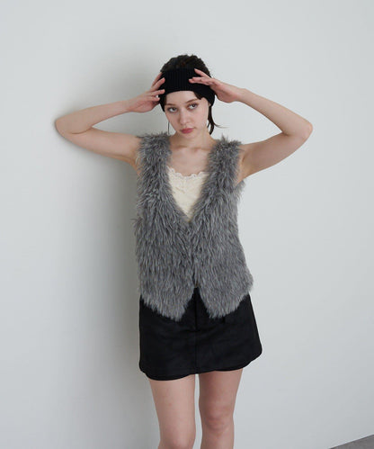 【RAY CASSIN】毛絨針織背心