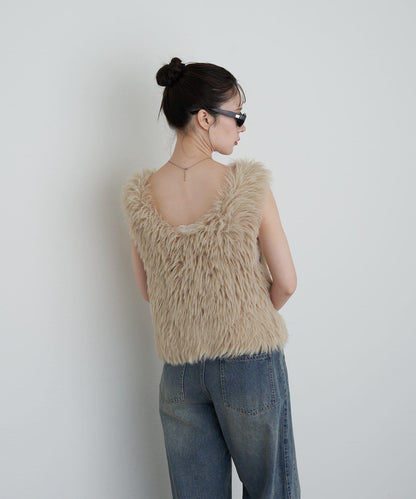 【RAY CASSIN】毛絨針織背心