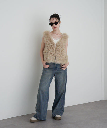 【RAY CASSIN】毛絨針織背心