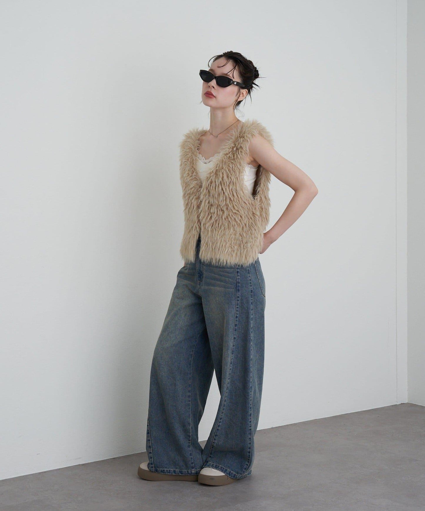 【RAY CASSIN】毛絨針織背心