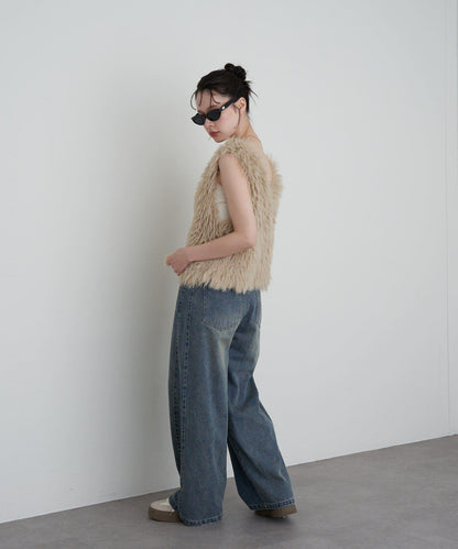 【RAY CASSIN】毛絨針織背心