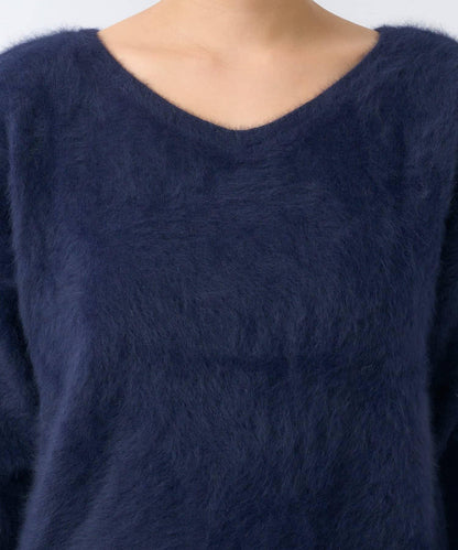 【最強美人感】羊毛羊絨混紡前後兩穿針織衫