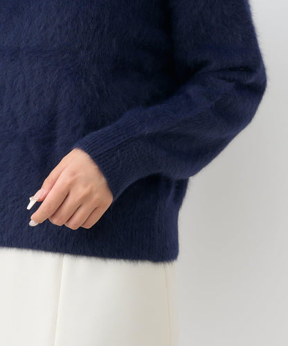 【最強美人感】羊毛羊絨混紡前後兩穿針織衫