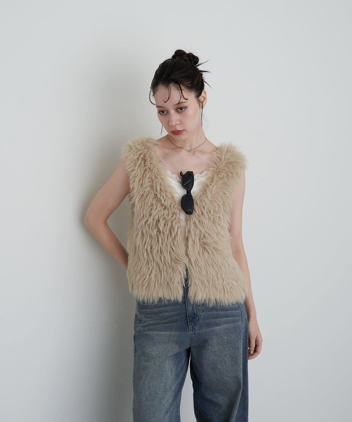 【RAY CASSIN】毛絨針織背心