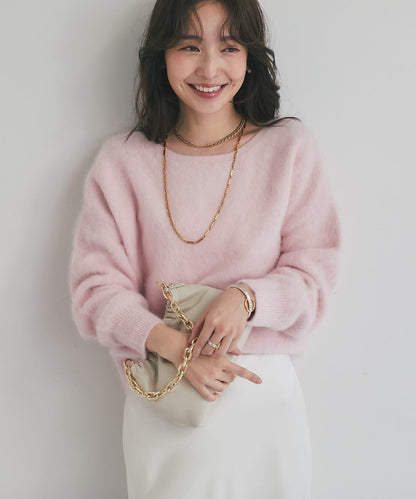 【最強美人感】羊毛羊絨混紡前後兩穿針織衫