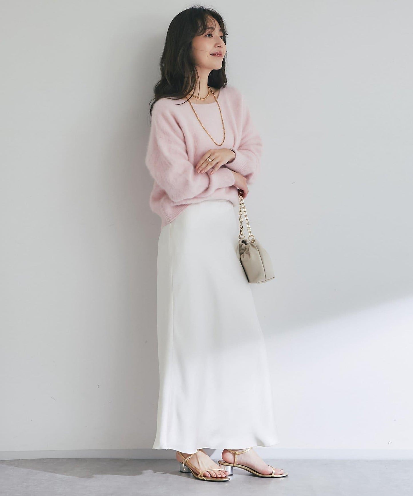 【最強美人感】羊毛羊絨混紡前後兩穿針織衫