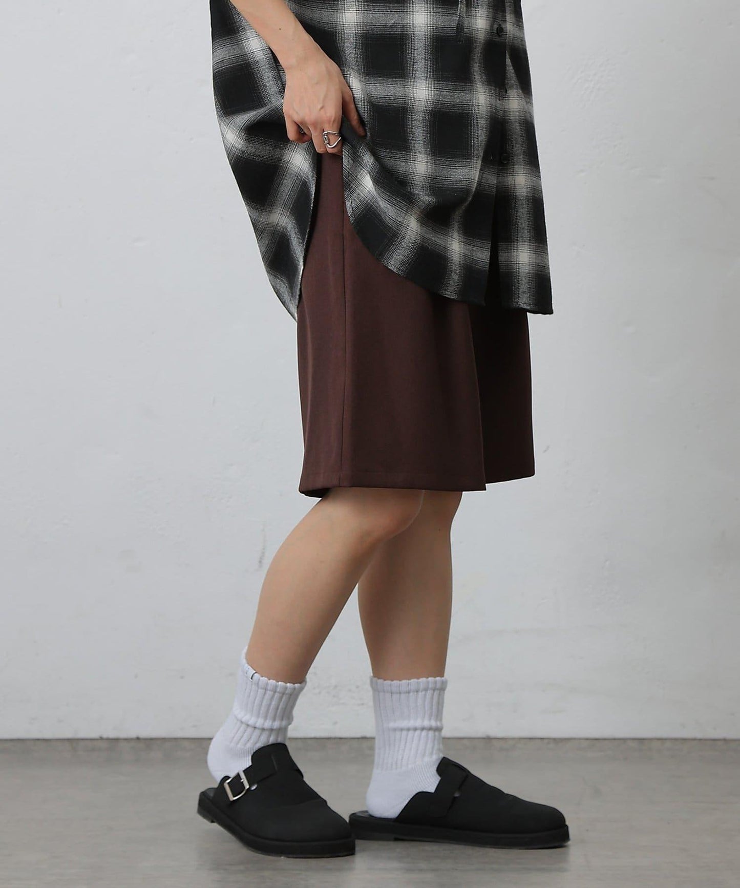 【AW/可搭配套裝】仿羊毛中褲