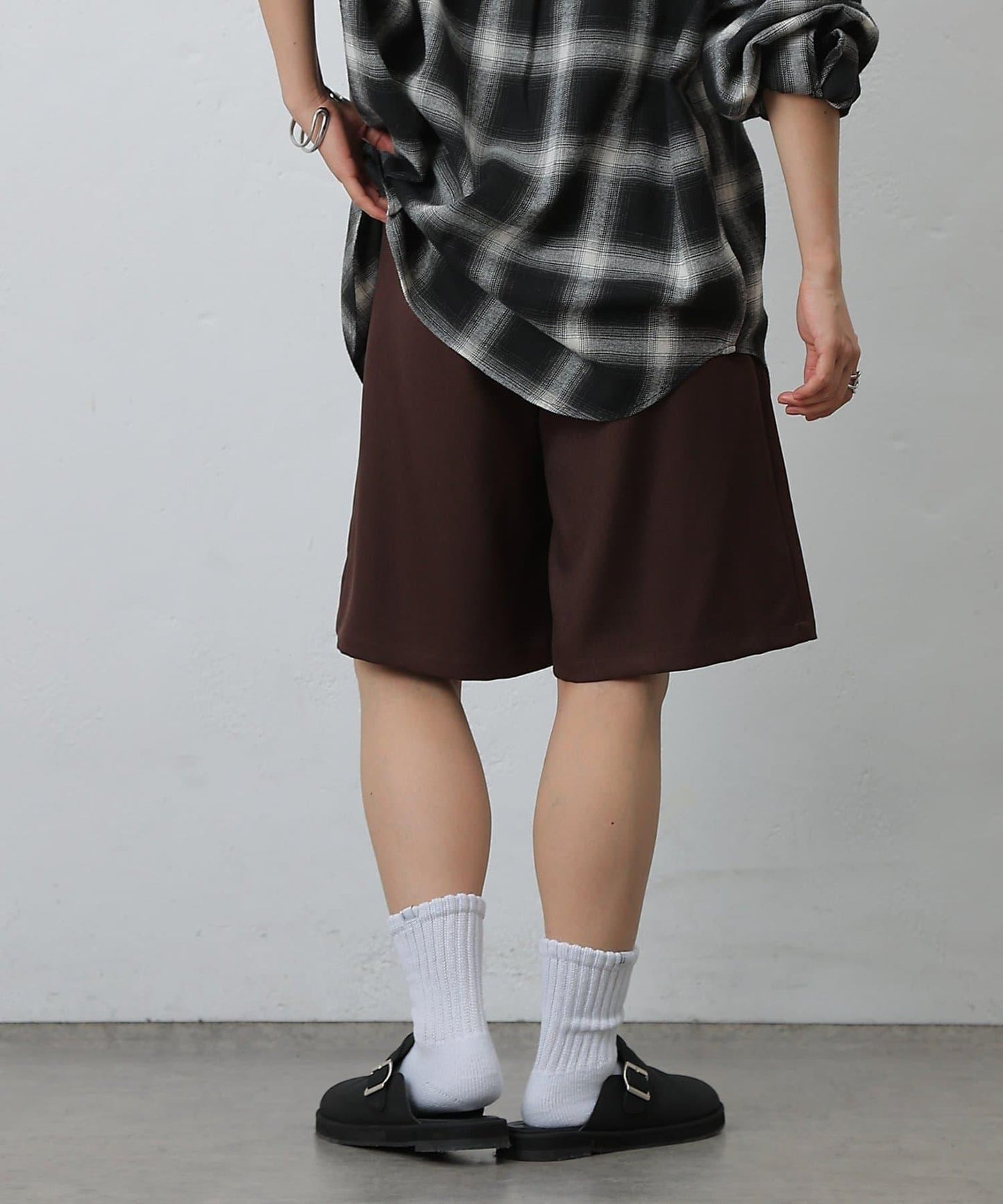 【AW/可搭配套裝】仿羊毛中褲