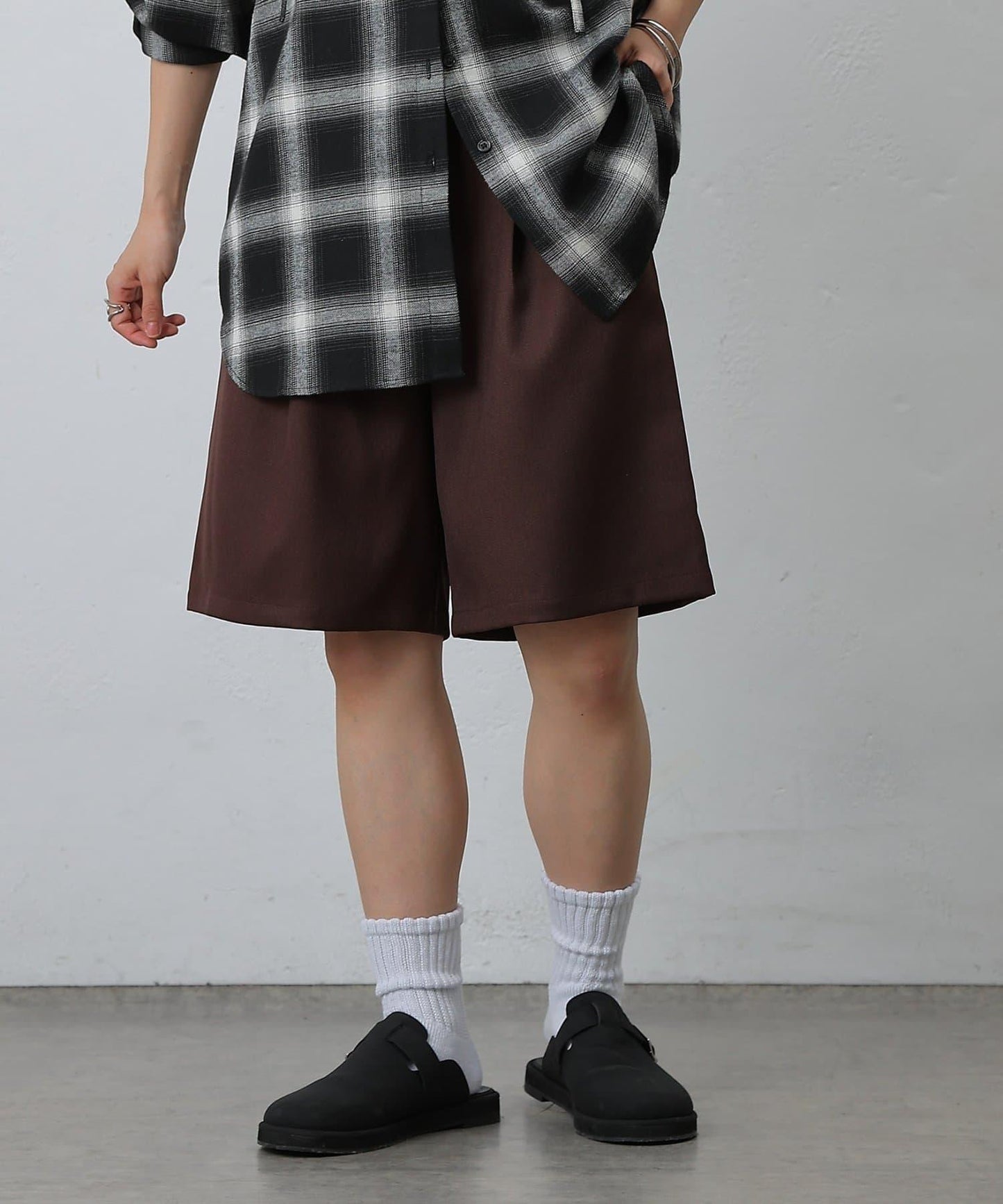 【AW/可搭配套裝】仿羊毛中褲