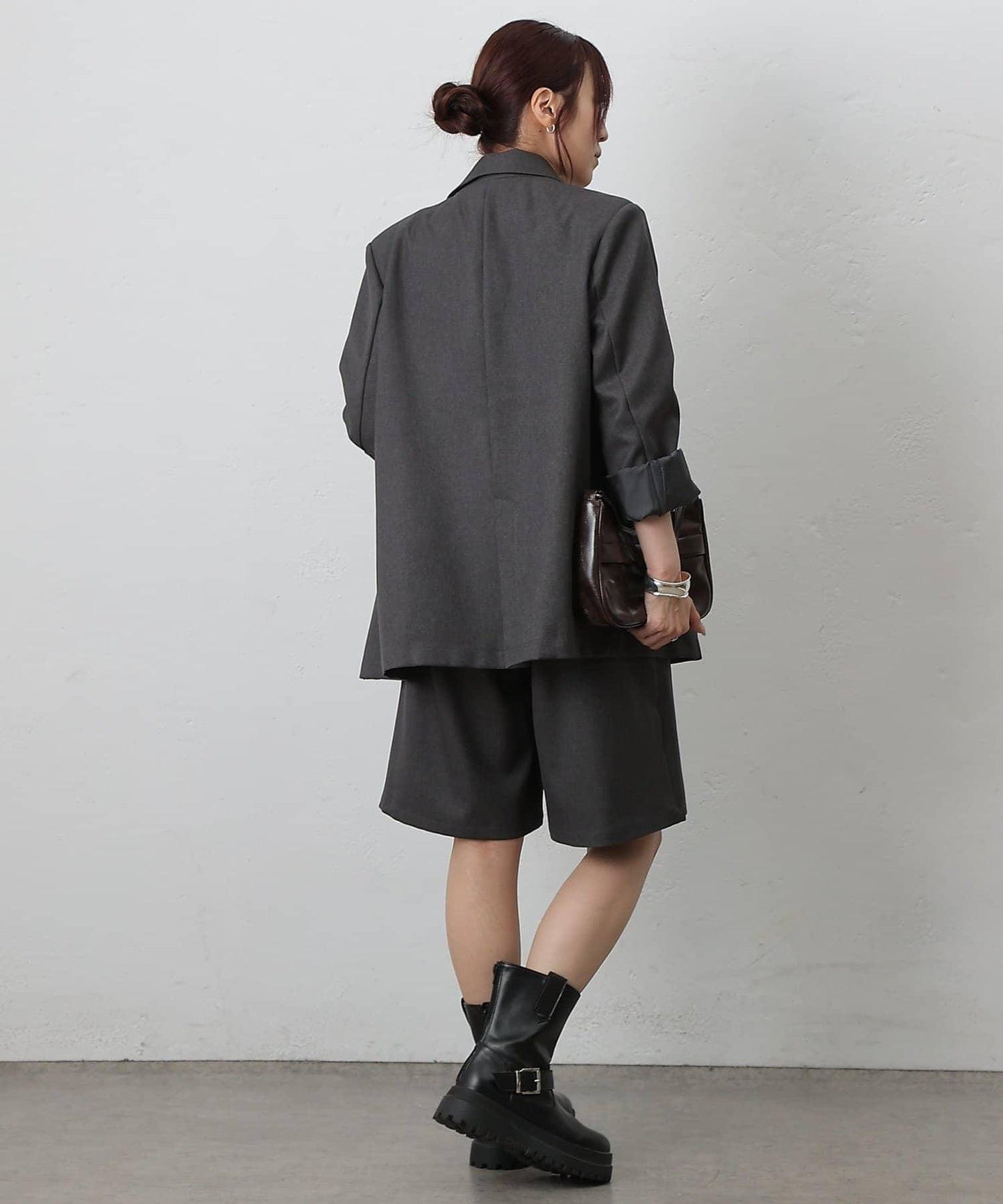 【AW/可搭配套裝】仿羊毛中褲