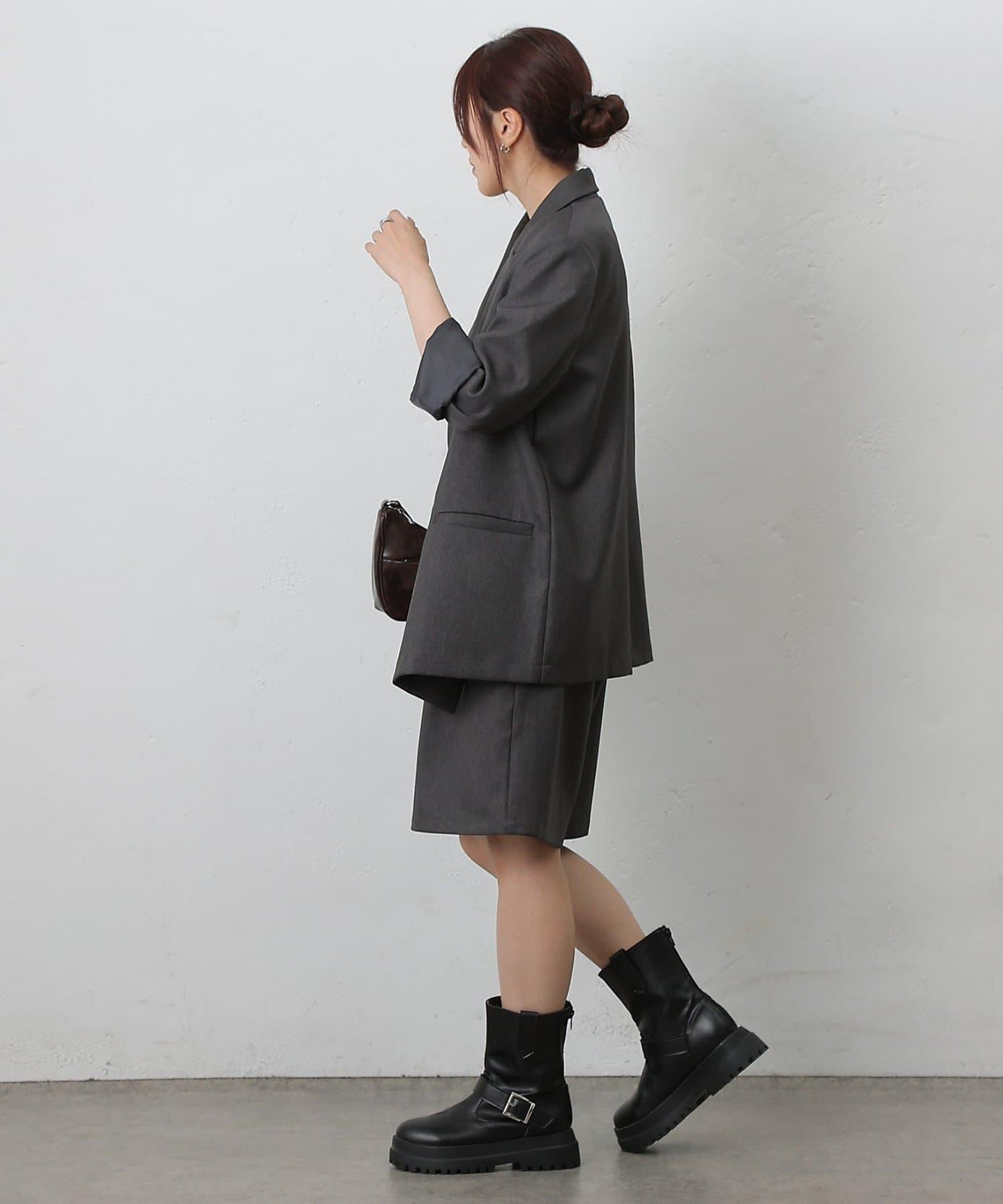 【AW/可搭配套裝】仿羊毛中褲