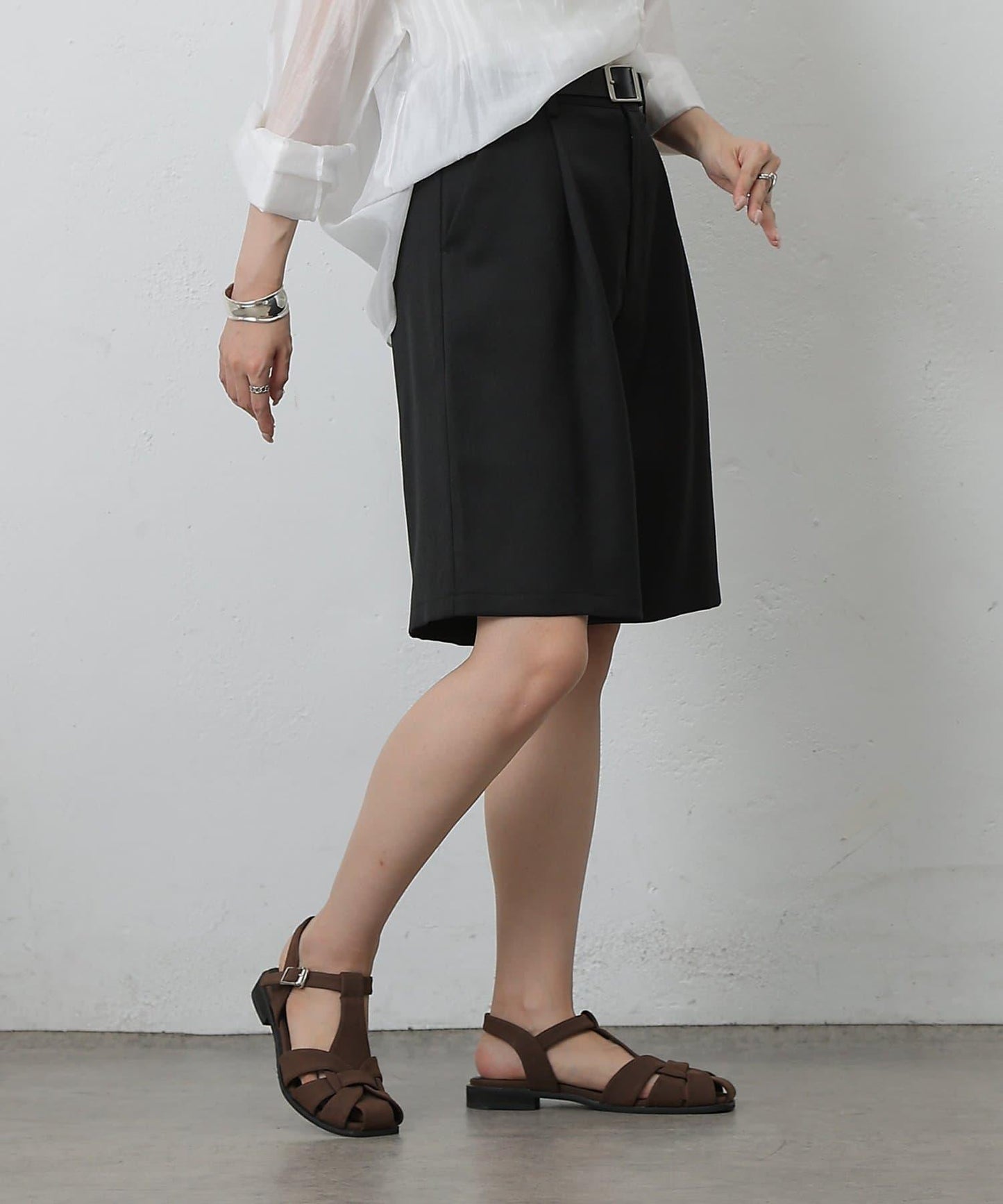 【AW/可搭配套裝】仿羊毛中褲