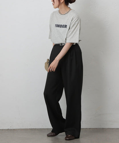 【AW/可搭配套裝】仿羊毛褶皺寬鬆長褲