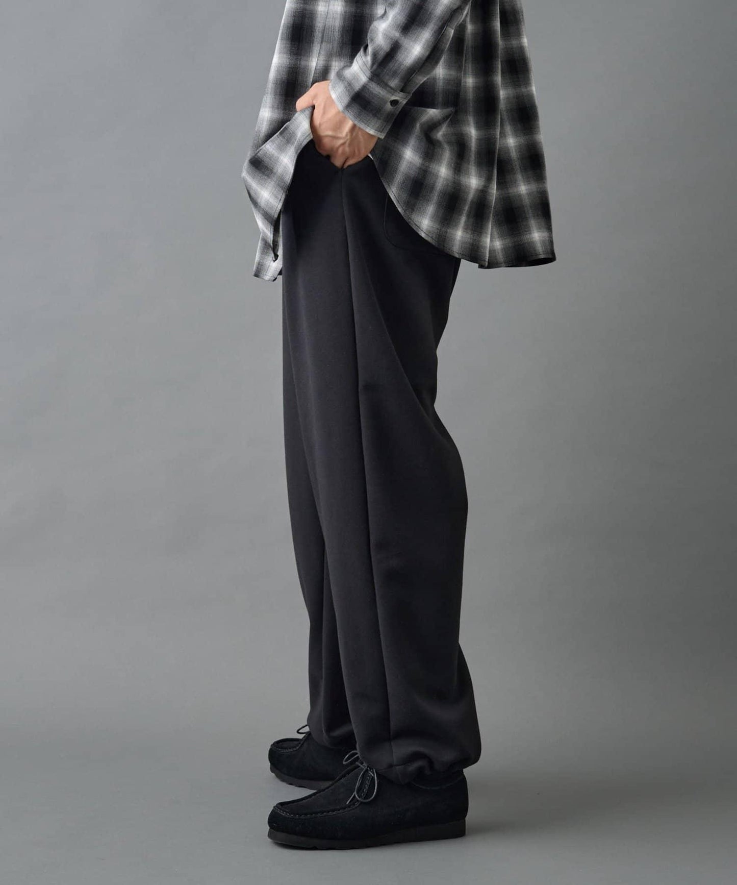 【AW季節/可搭配套裝】TC針織抽繩長褲