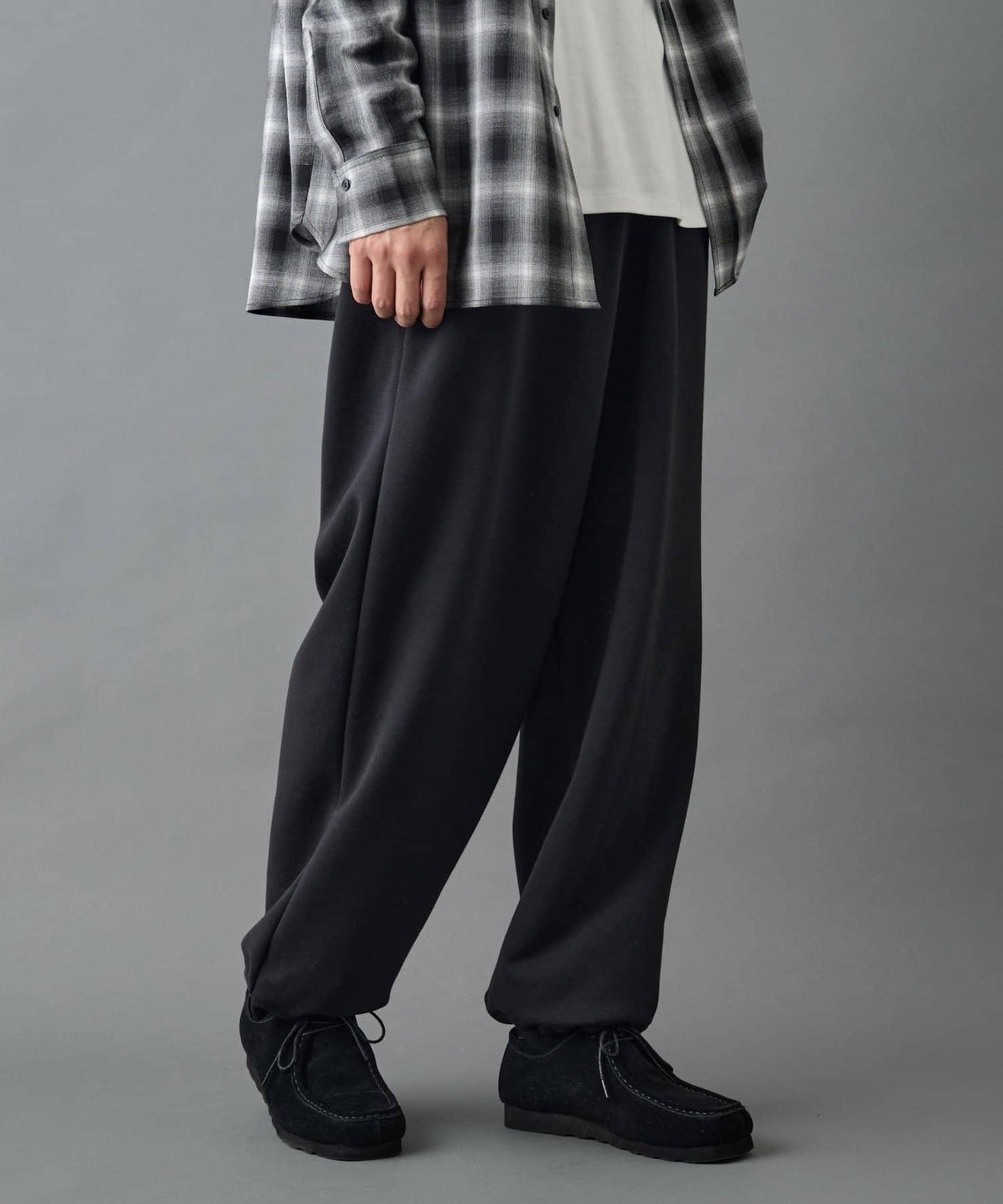 【AW季節/可搭配套裝】TC針織抽繩長褲