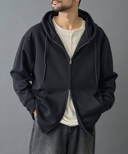 【AW季節/可搭配套裝】TC針織拉鍊連帽衛衣