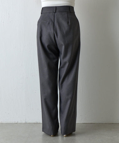 【AW/可搭配套裝】仿羊毛褶皺寬鬆長褲