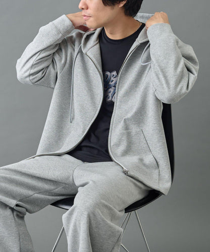 【AW季節/可搭配套裝】TC針織拉鍊連帽衛衣