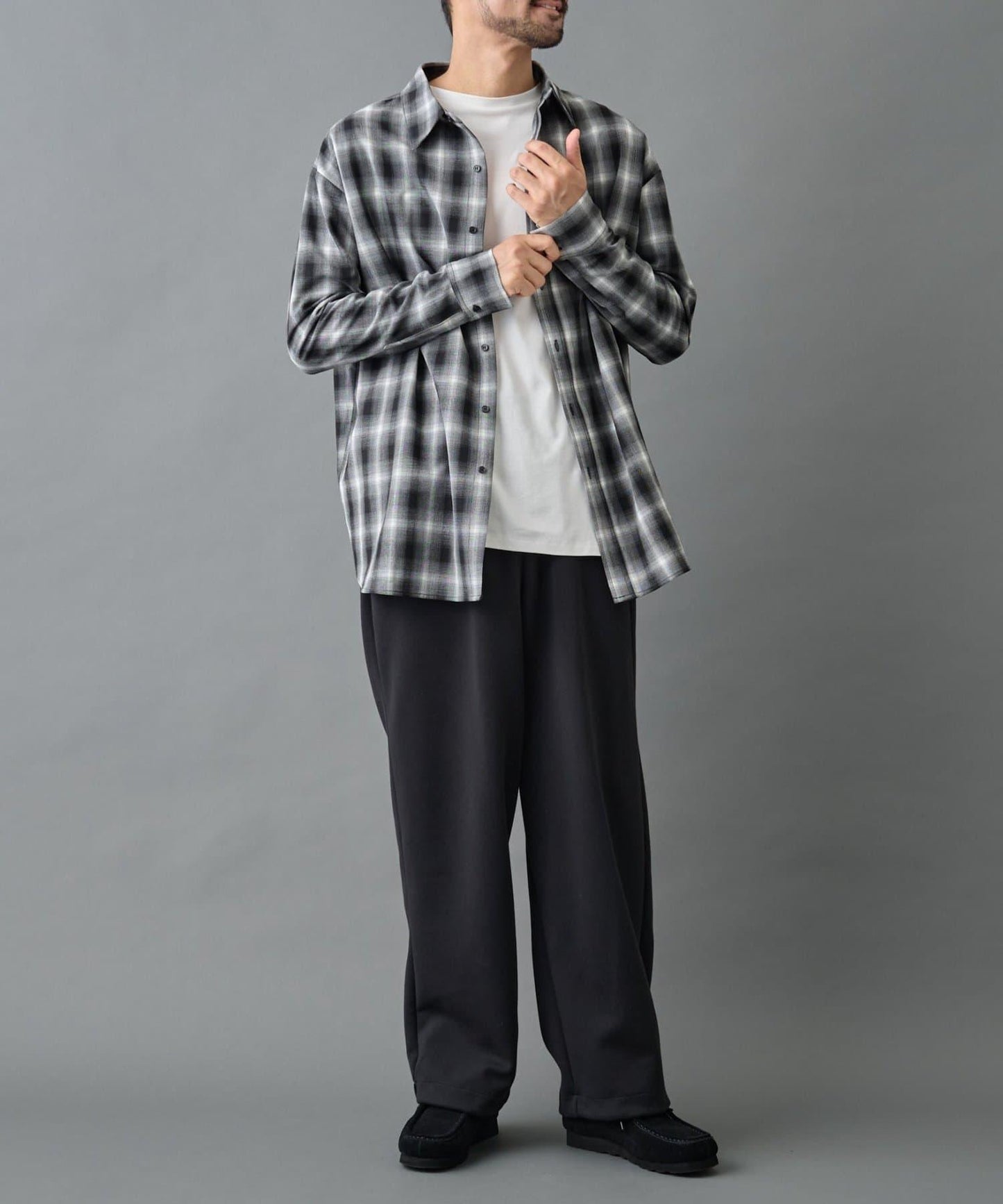 【AW季節/可搭配套裝】TC針織抽繩長褲