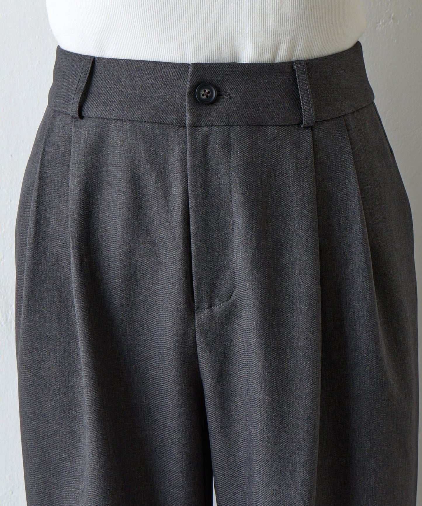 【AW/可搭配套裝】仿羊毛褶皺寬鬆長褲