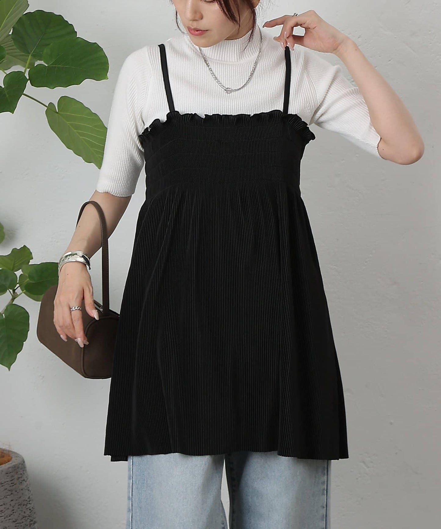 【AW】褶皺抽繩長款上衣