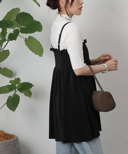 【AW】褶皺抽繩長款上衣