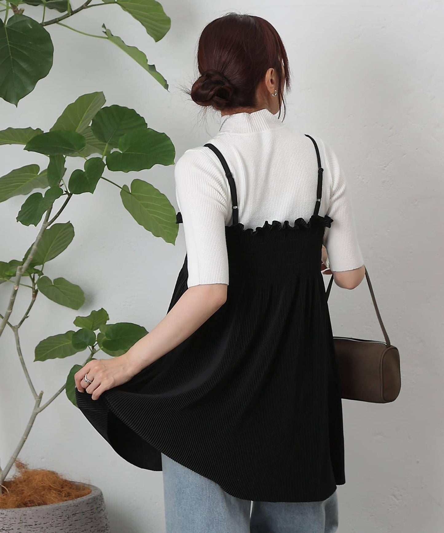 【AW】褶皺抽繩長款上衣