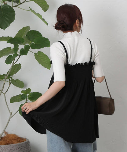 【AW】褶皺抽繩長款上衣