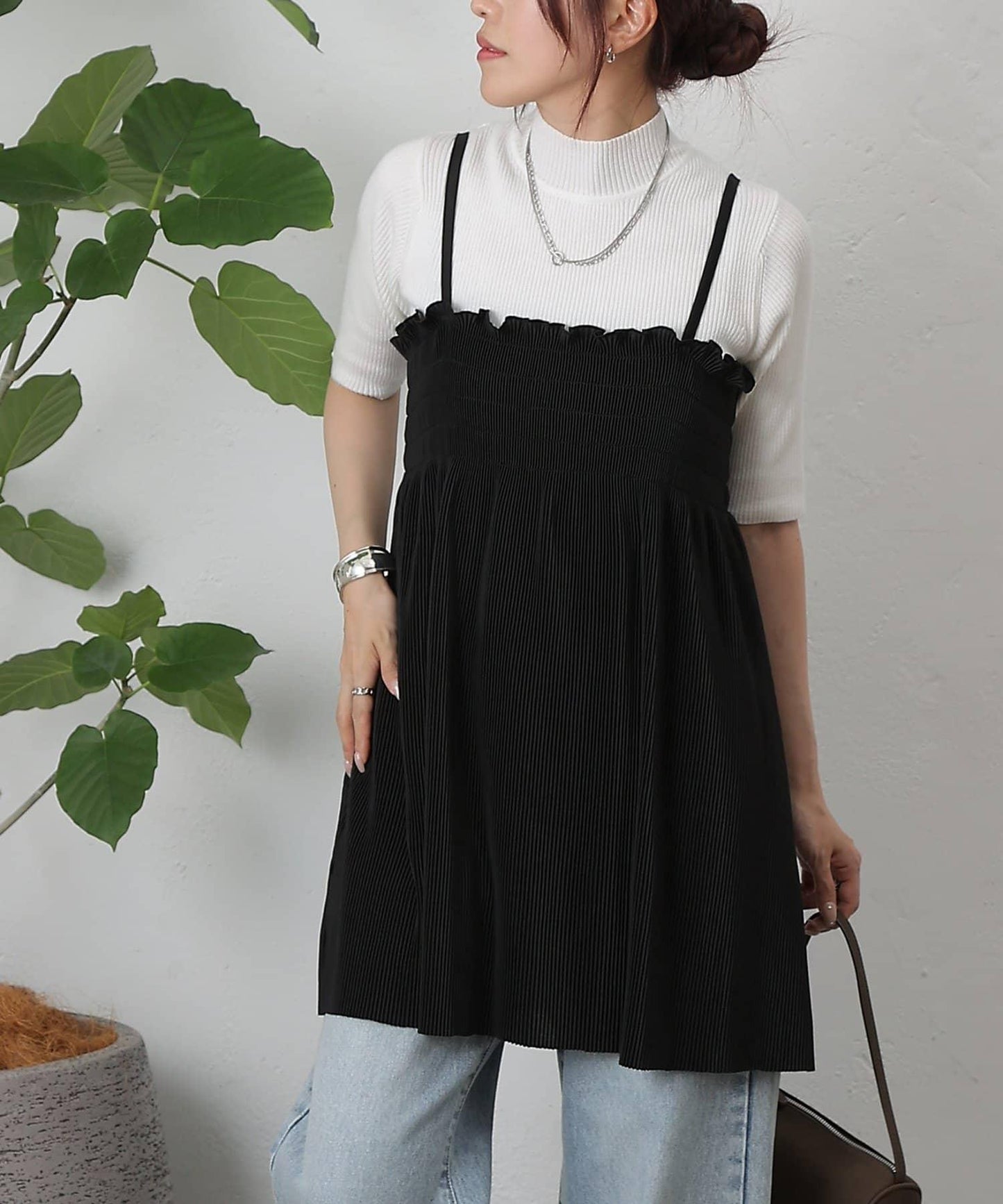 【AW】褶皺抽繩長款上衣