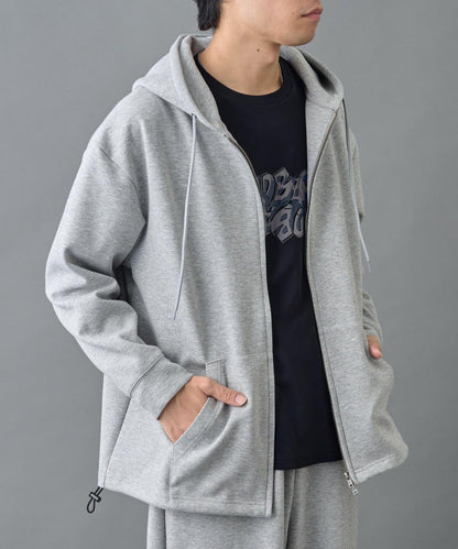 【AW季節/可搭配套裝】TC針織拉鍊連帽衛衣