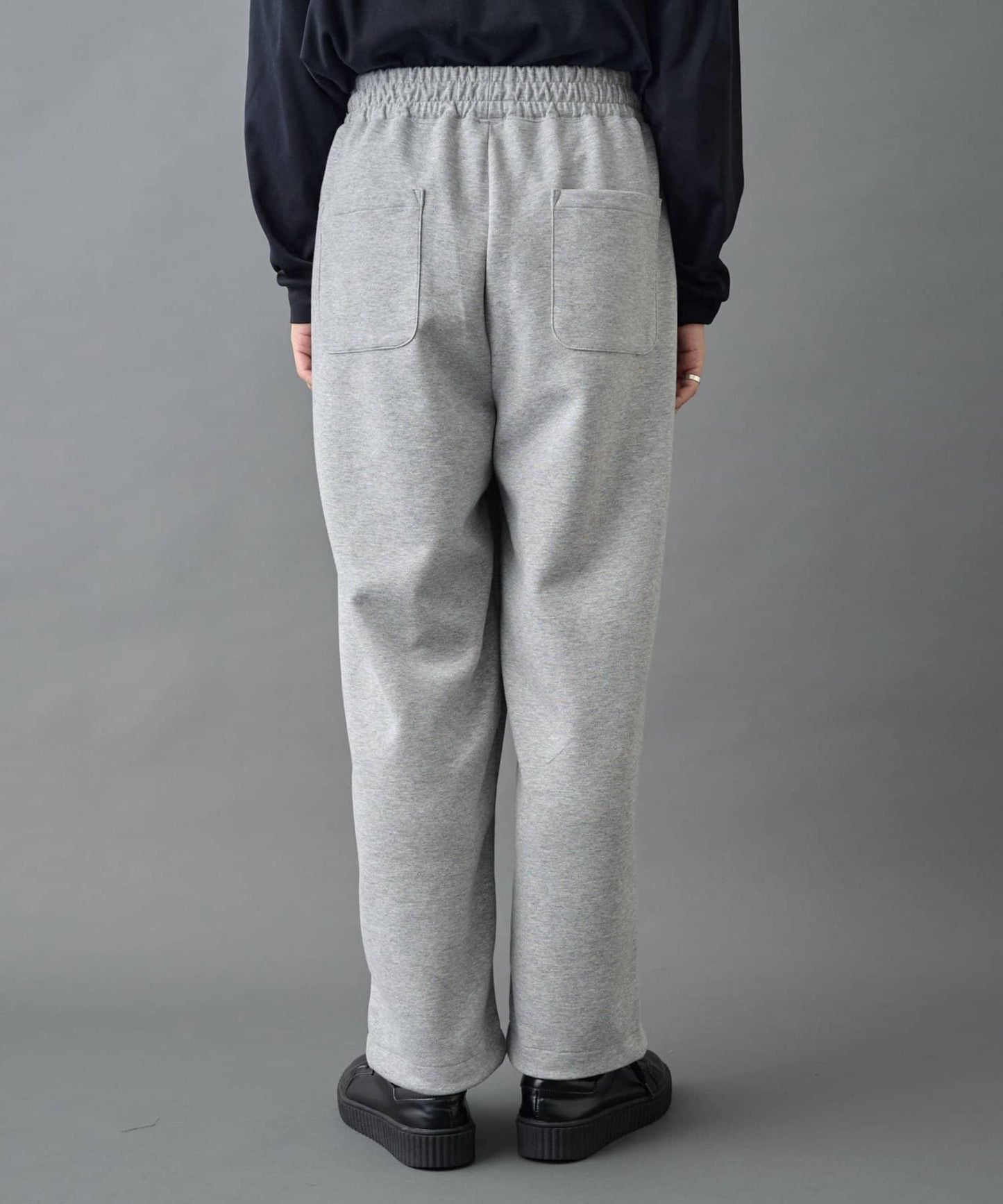 【AW季節/可搭配套裝】TC針織抽繩長褲