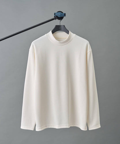 【AW】褶皺羅紋高領長袖T恤