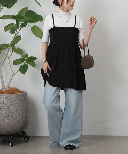 【AW】褶皺抽繩長款上衣