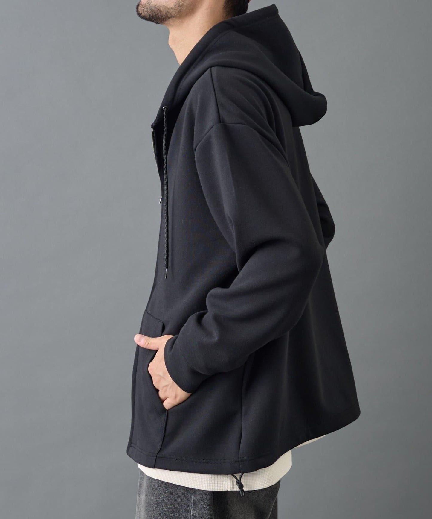 【AW季節/可搭配套裝】TC針織拉鍊連帽衛衣