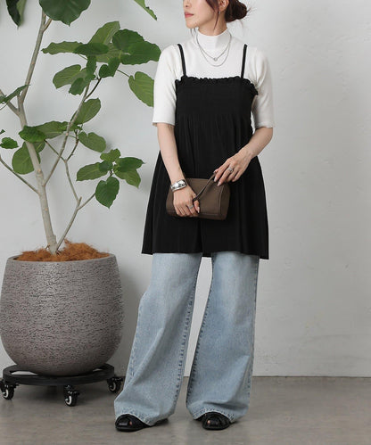 【AW】褶皺抽繩長款上衣