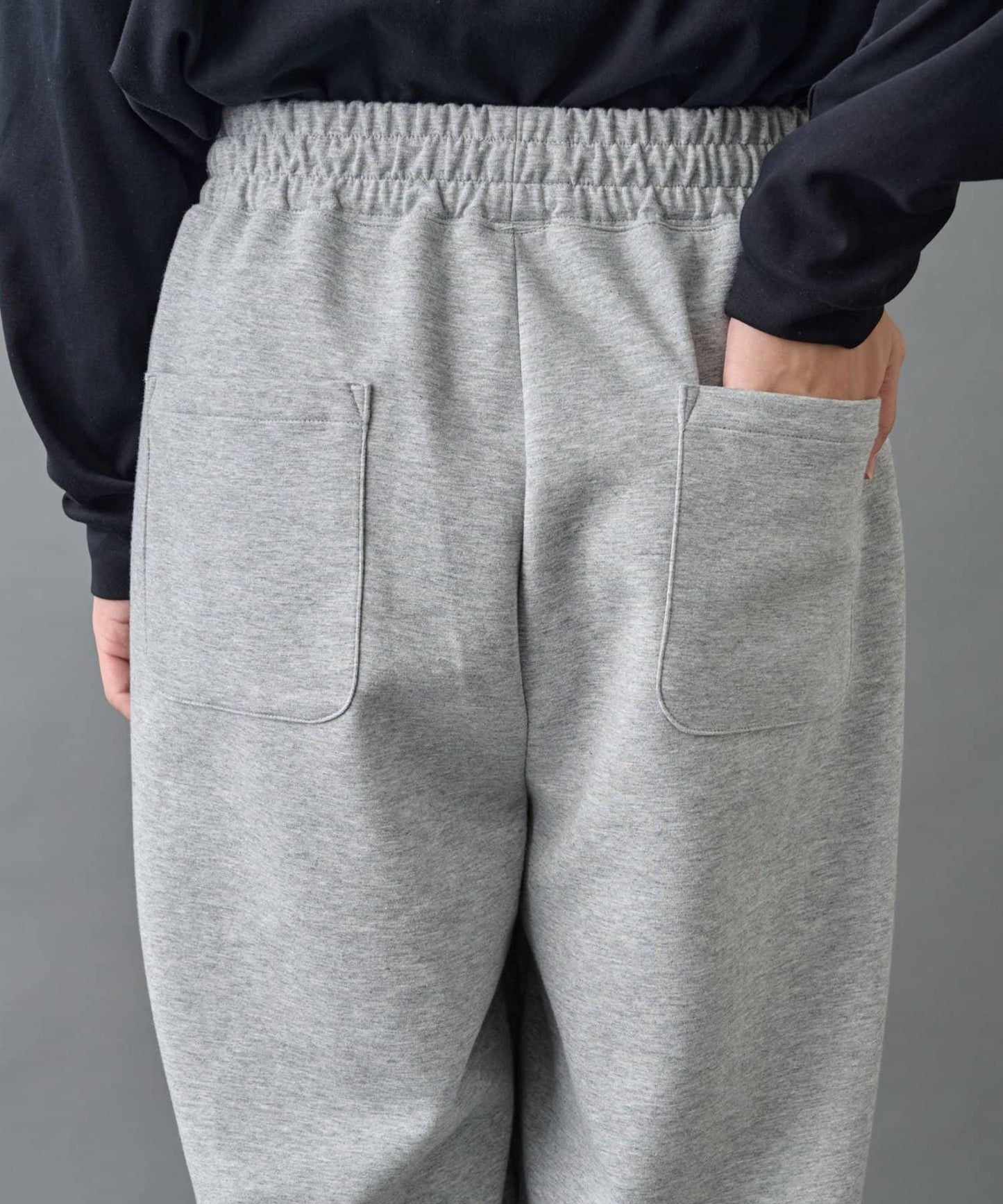 【AW季節/可搭配套裝】TC針織抽繩長褲