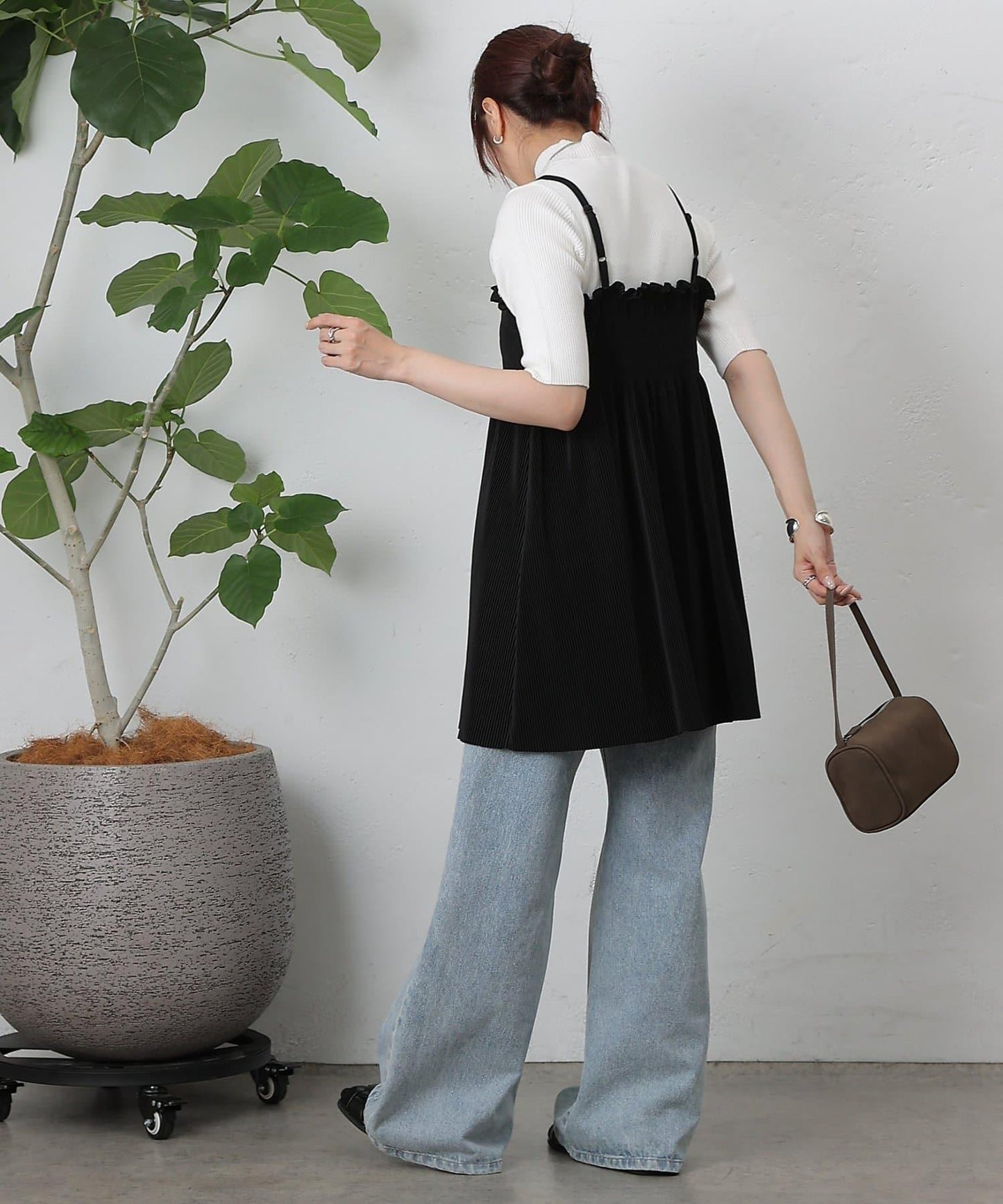 【AW】褶皺抽繩長款上衣