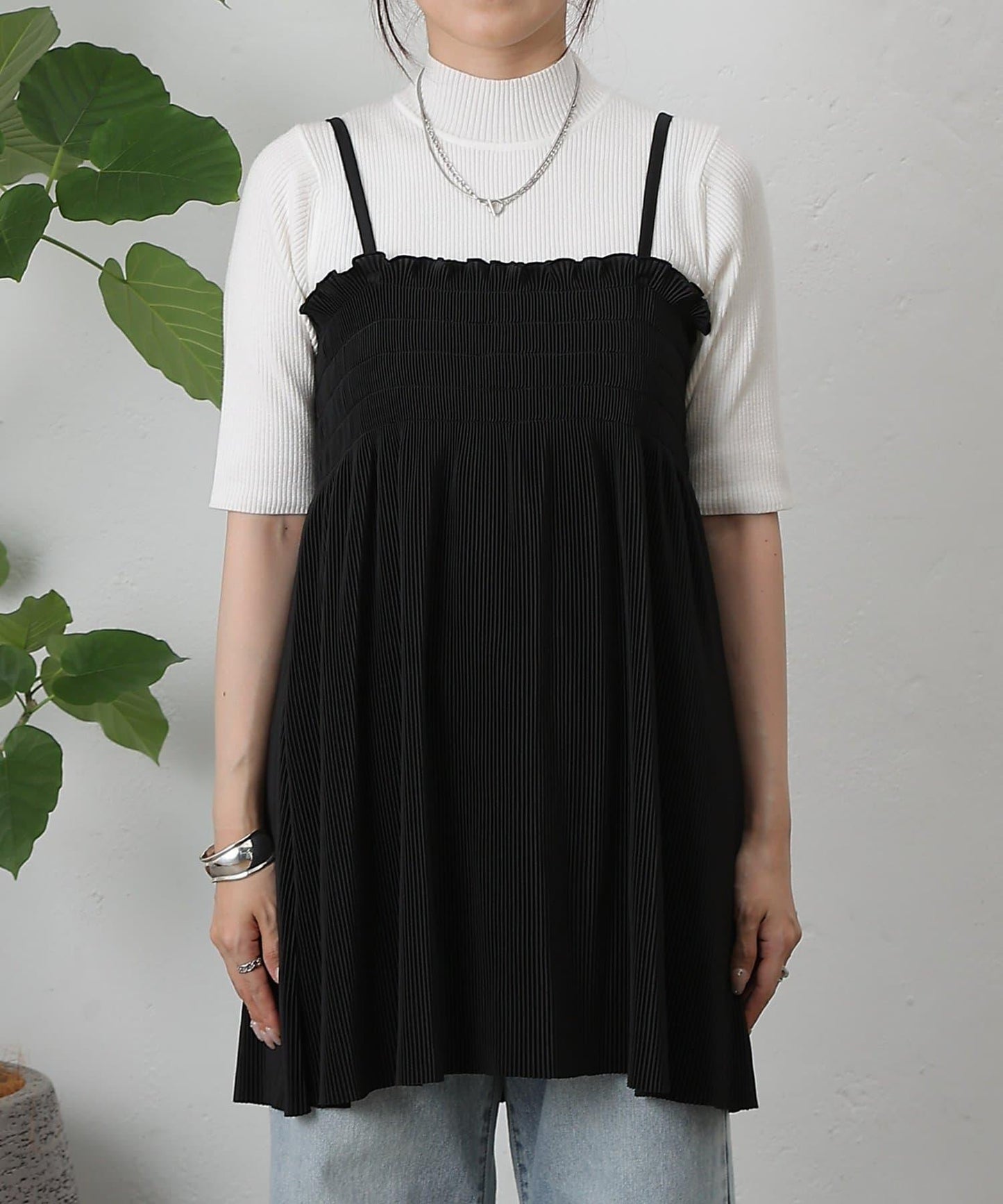 【AW】褶皺抽繩長款上衣