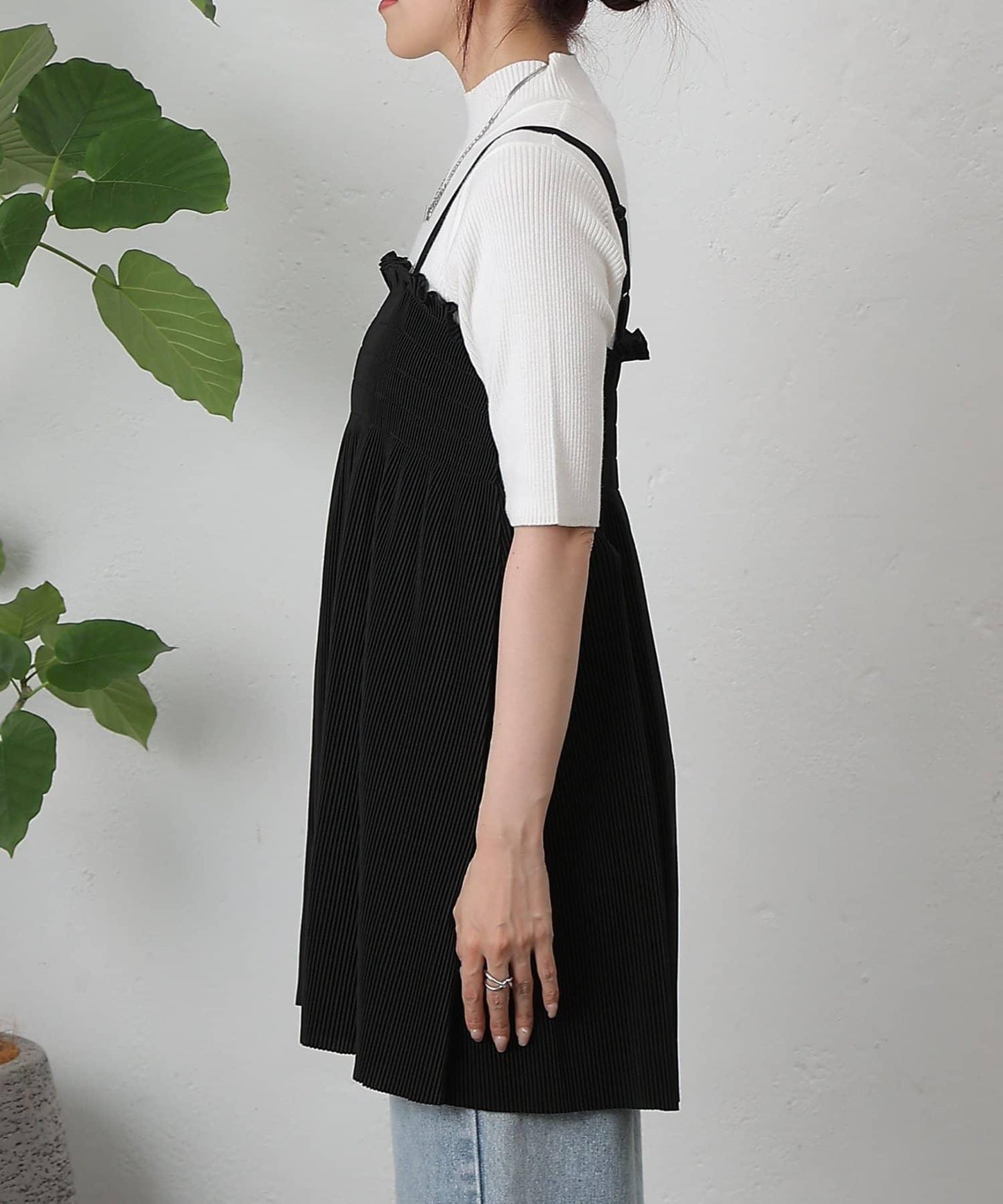 【AW】褶皺抽繩長款上衣